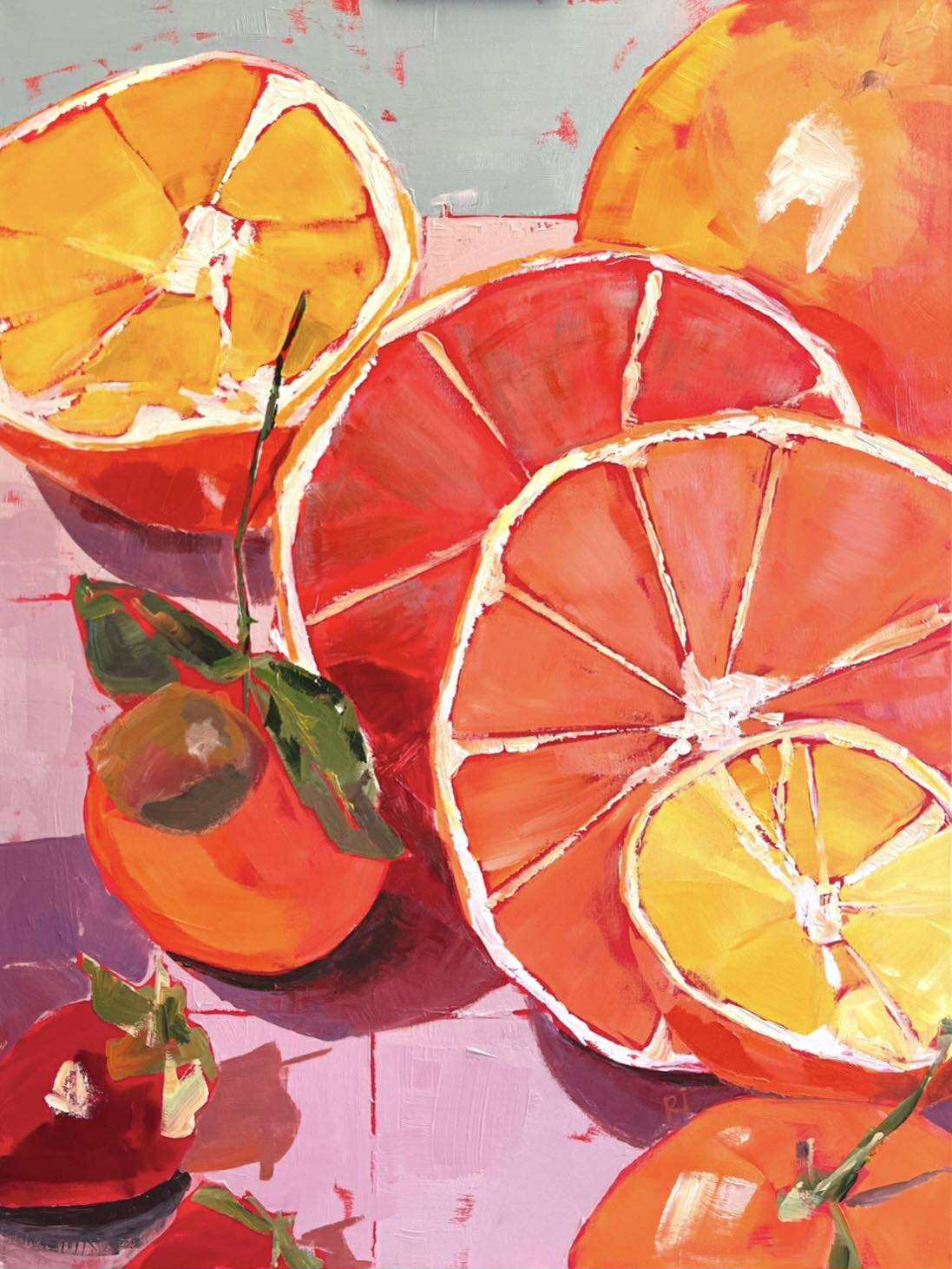 Giant Citrus Fruits - 30x40 canvas