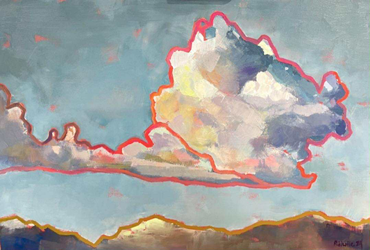 Neon Clouds - 36x24 canvas